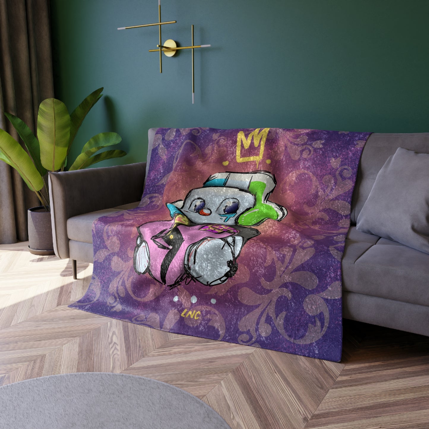 Corazon Sagrado Velvet Blanket